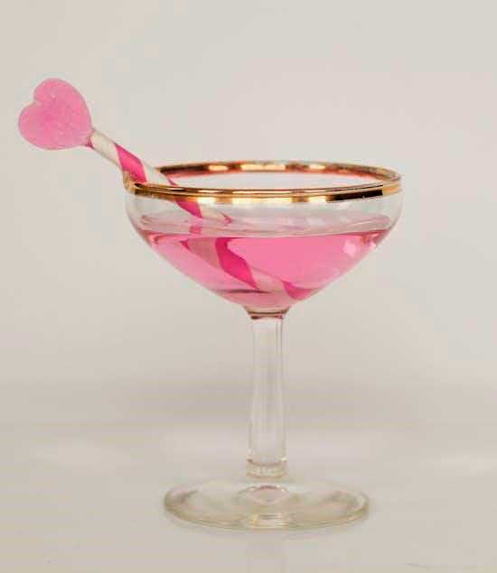 Best drinks on a date for Valentine’s Day - Pretty-in-pink Champagne Cocktail