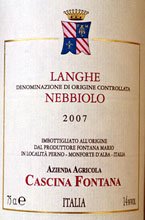 Cascina Fontana - Langhe Nebbiolo 2009 75cl Bottle
