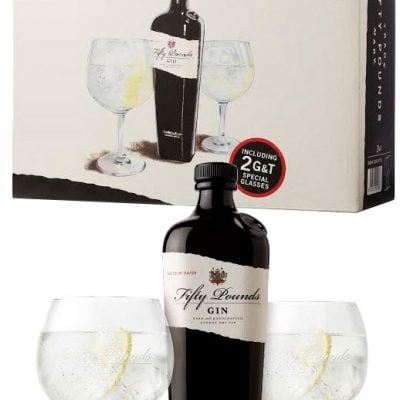 Fifty Pounds - Gin Glass Pack 70cl Bottle